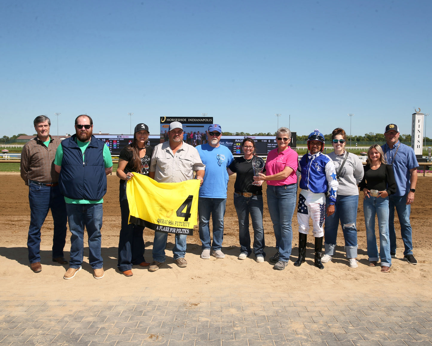 A FLARE FOR POLITICS - QHRAI Stallion Service Auction Futurity Finals - G3 - 08-30-25 - R10 - Horseshoe Indiana - Presentation 01 - Sammantha Pagels - Coady Media - Kurtis Coady Photography
