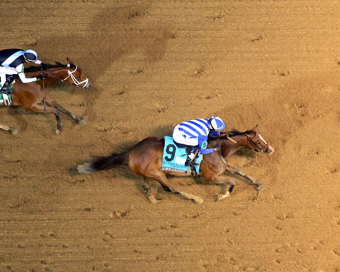 ALWAYS A RUNNER - 050126 - Race 13 - CD The Longines Kentucky Oaks G1 - 152nd Running - Aerial Finish 01 - Coady Media - Kurtis Coady Photography