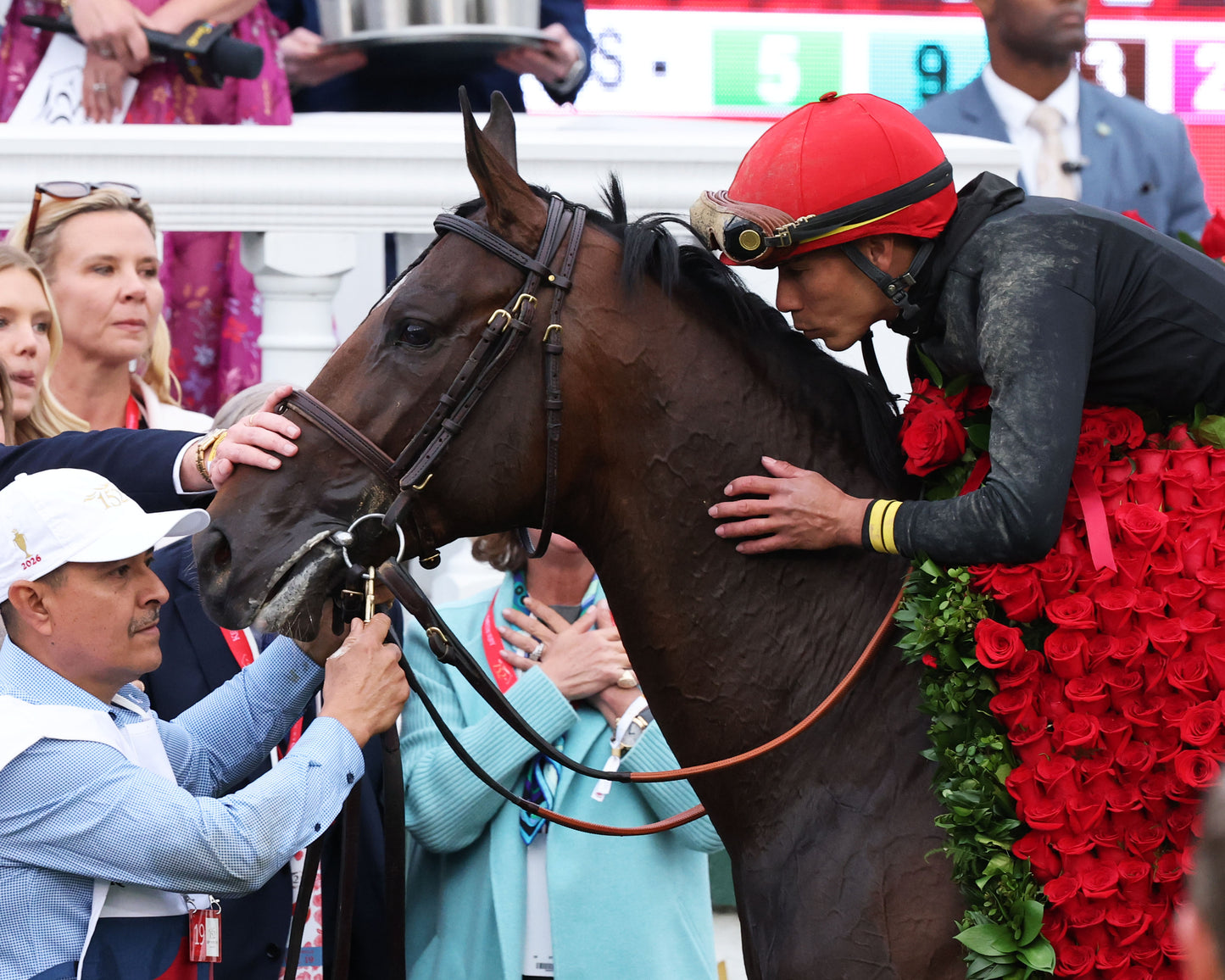 GOLDEN TEMPO - 050226 - Race 12 - CD The Kentucky Derby G1- 152nd Running - Kiss 01 - Coady Media - Kurtis Coady Photography