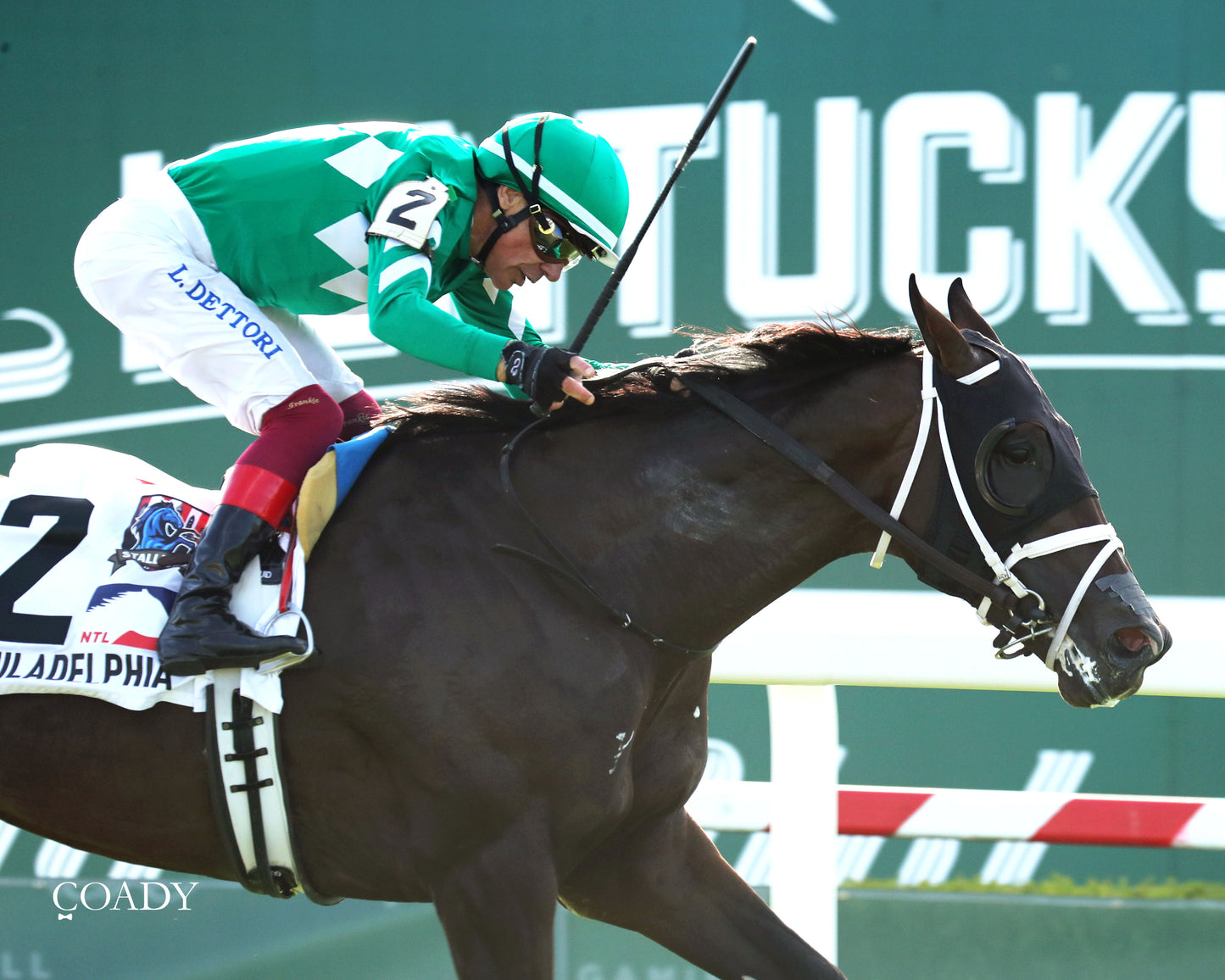JOHNNY'S RED STORM - The Kentucky Downs Juvenile Sprint - 08-31-25 - R09 - KD - Finish 02 - Coady Media - Kurtis Coady Photography
