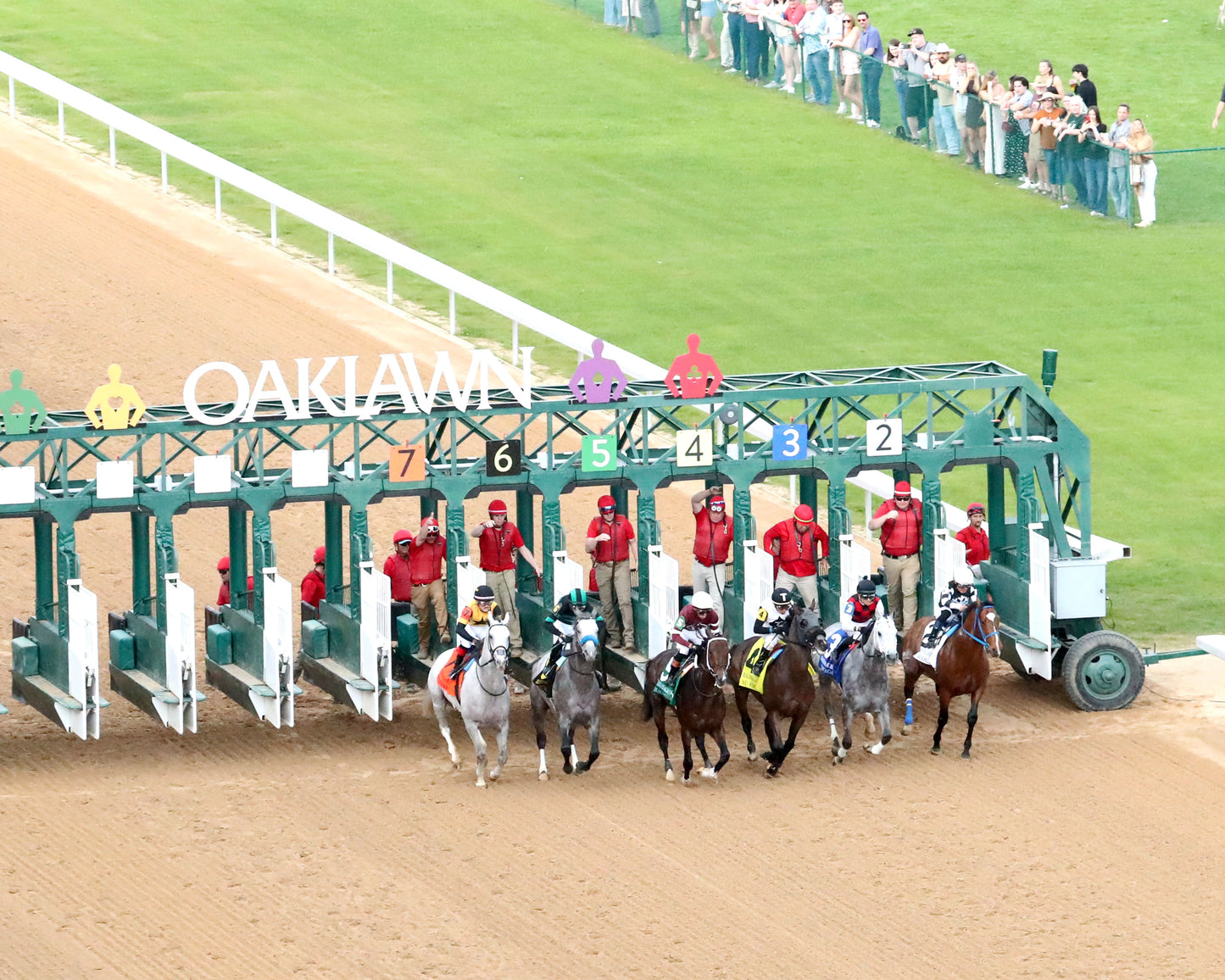 MAGNITUDE - The Razorback Handicap G3 - 02-28-26 - R10 - OP - Aerial Start 01 - Coady Media - Kurtis Coady Photography