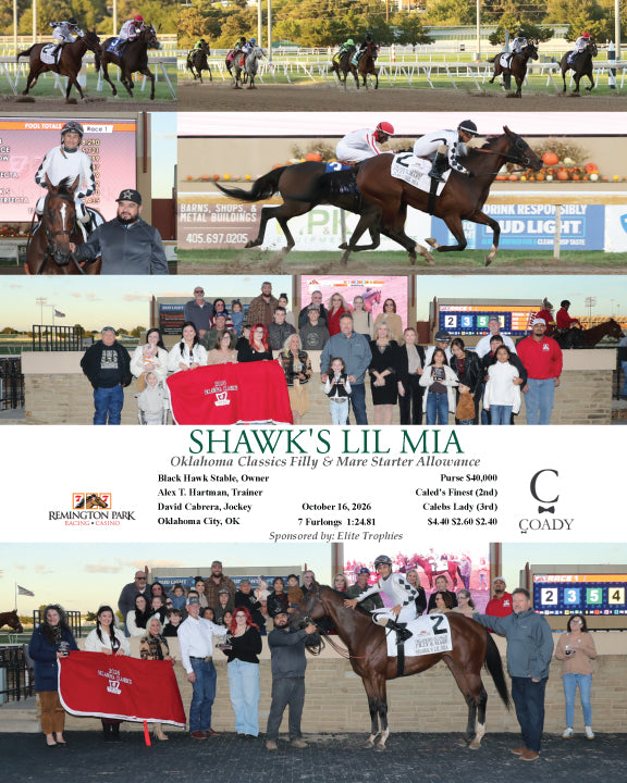 SHAWK'S LIL MIA - Oklahoma Classics Filly & Mare Starter Allowance - 10-16-26 - R01 - RP
