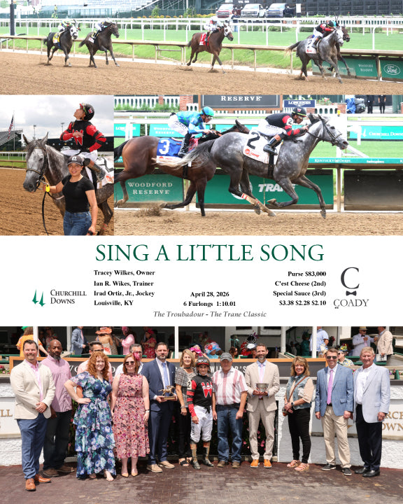 SING A LITTLE SONG - 042826 - Race 01 - CD - G - Coady Media - Kurtis Coady Photography