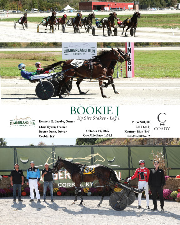 BOOKIE J - 101926 - Race 02 - CLR Ky Sire Stakes - Leg 1