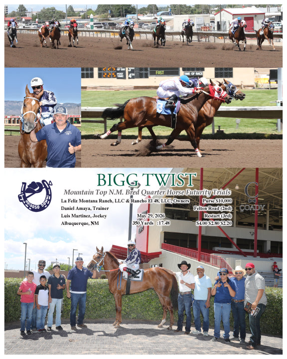 BIGG TWIST - Mountain Top N.M. Bred Quarter Horse Futurity Trials - 05-29-26 - R03 - RUI