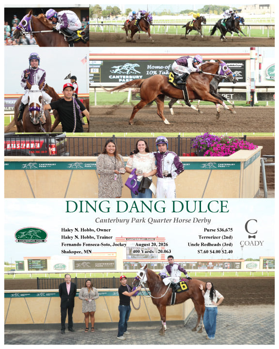 DING DANG DULCE - Canterbury Park Quarter Horse Derby - 08-20-26 - R03 - CBY