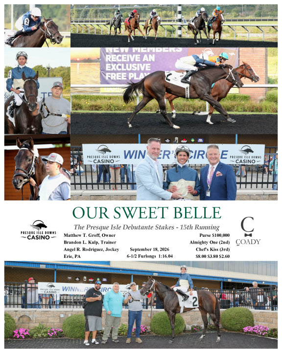 OUR SWEET BELLE - The Presque Isle Debutante Stakes - 15th Running - 09-18-26 - R03 - PID
