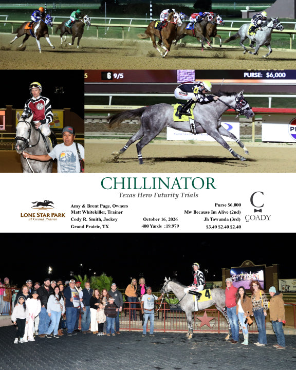 CHILLINATOR - Texas Hero Futurity Trials - 10-16-26 - R04 - LS