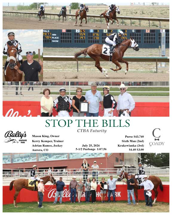 STOP THE BILLS - CTBA Futurity - 07-25-26 - R04 - ARP