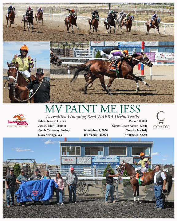 MV PAINT ME JESS - Accredited Wyoming Bred WABRA Derby Trails - 09-05-26 - R04 - SWF