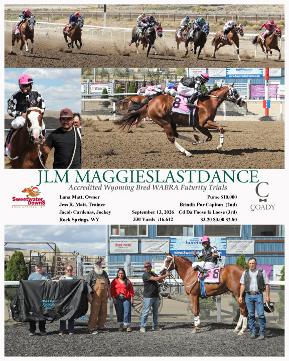 JLM MAGGIESLASTDANCE - Accredited Wyoming Bred WABRA Futurity Trials - 09-13-26 - R04 - SWF