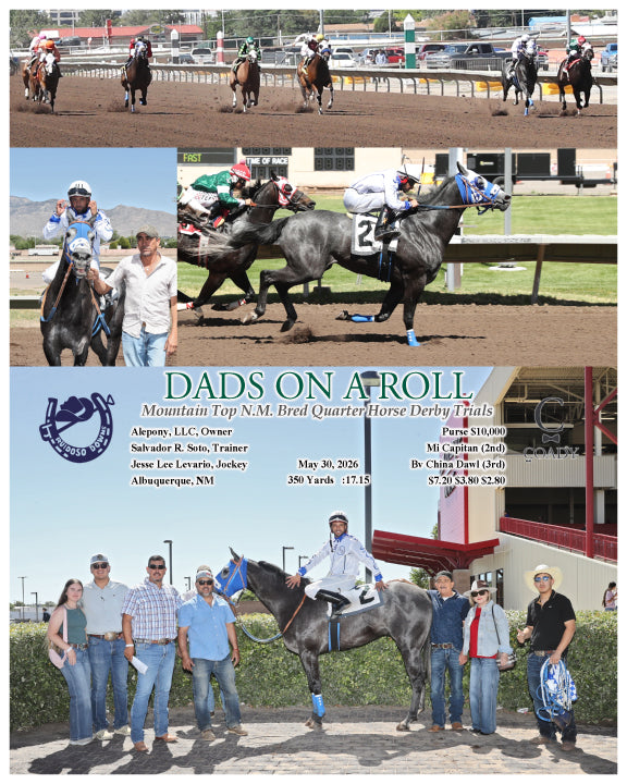 DADS ON A ROLL - Mountain Top N.M. Bred Quarter Horse Derby Trials - 05-30-26 - R05 - RUI