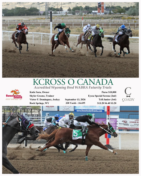 KCROSS O CANADA - Accredited Wyoming Bred WABRA Futurity Trials - 09-13-26 - R05 - SWF