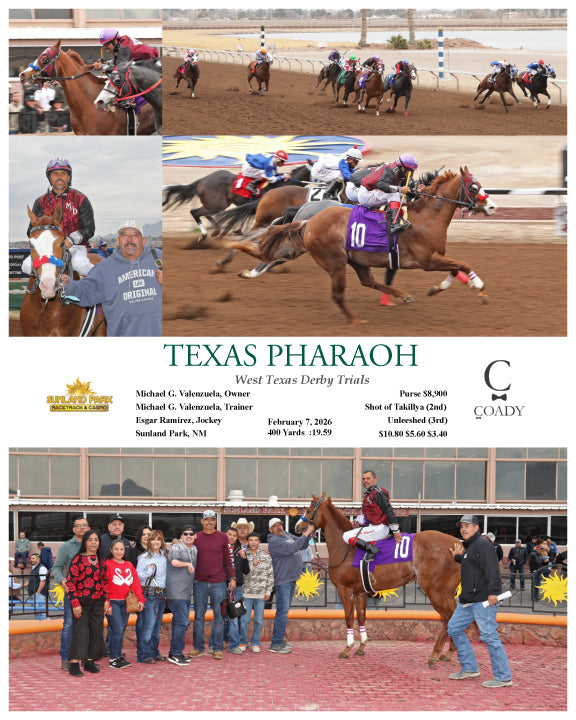 TEXAS PHARAOH - West Texas Derby Trials - 02-07-26 - R05 - SUN - Coady Media - Kurtis Coady Photography