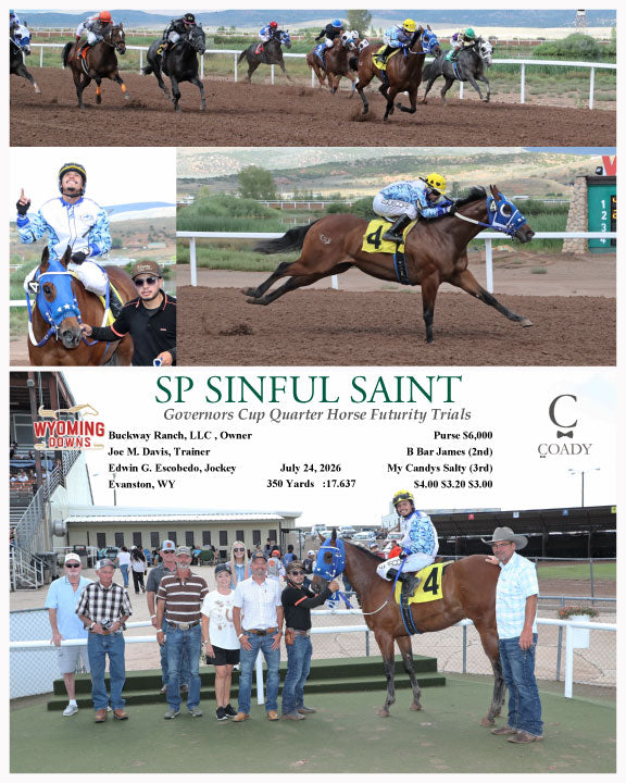 SP SINFUL SAINT - Governors Cup Quarter Horse Futurity Trials - 07-24-26 - R05 - WYO