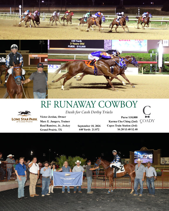 RF RUNAWAY COWBOY - Dash for Cash Derby Trials - 09-18-26 - R06 - LSP