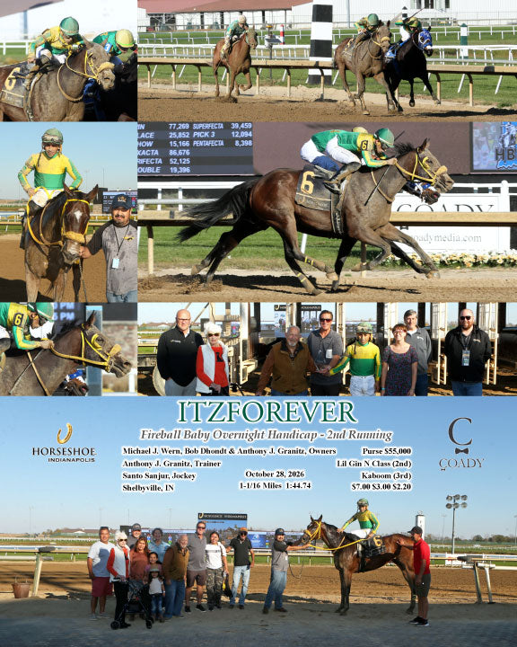 ITZFOREVER - Fireball Baby Overnight Handicap - 2nd Running - 10-28-26 - R07 - IND - Coady Media - Kurtis Coady Photography