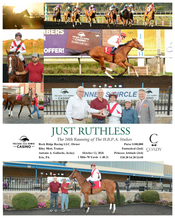 JUST RUTHLESS - The 20th Running of The H.B.P.A. Stakes - 10-12-26 - R07 - PID