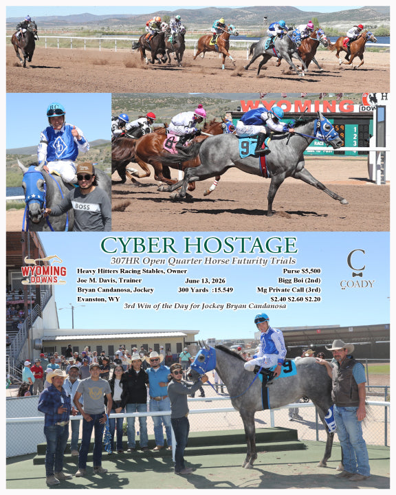 CYBER HOSTAGE - 307HR Open Quarter Horse Futurity Trials - 06-13-26 - R08 - WYO