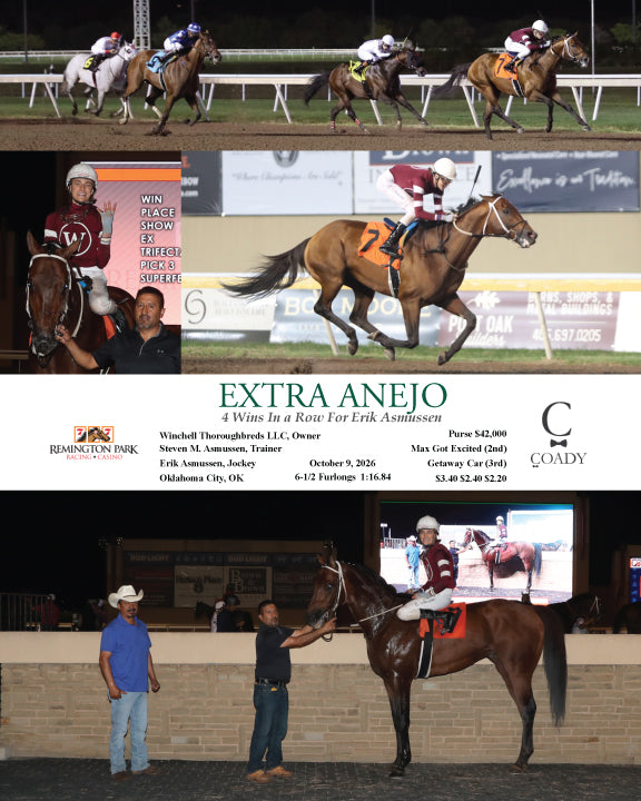 EXTRA ANEJO - 4 Wins In a Row For Erik Asmussen - 10-09-26 - R08 - RP