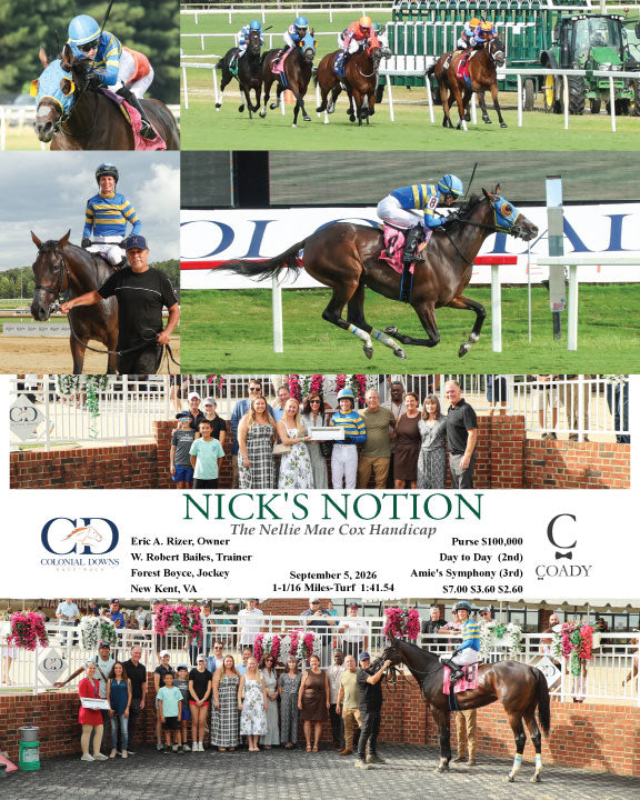 NICK'S NOTION - The Nellie Mae Cox Handicap - 09-05-26 - R08 - CNL