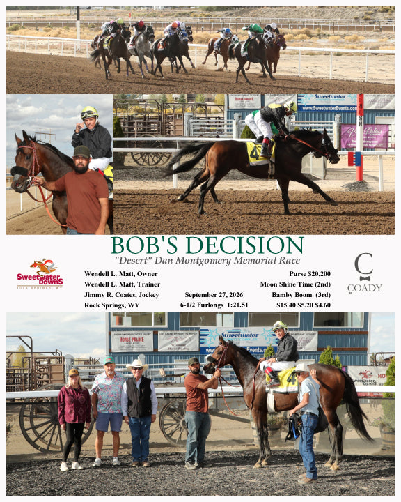 BOB'S DECISION - "Desert" Dan Montgomery Memorial Race - 09-27-26 - R08 - SWF