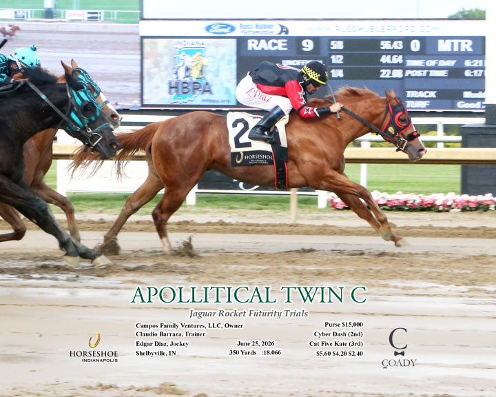 APOLLITICAL TWIN C - Jaguar Rocket Futurity Trials - 06-25-26 - R09 - IND - Action
