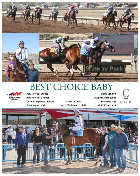 BEST CHOICE BABY - 041826 - Race 09 - SRP - Coady Media - Kurtis Coady Photography