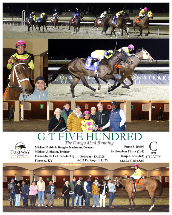 G T FIVE HUNDRED - The Forego 42nd Running - 02-13-26 - R09 - TP - Coady Media - Kurtis Coady Photography