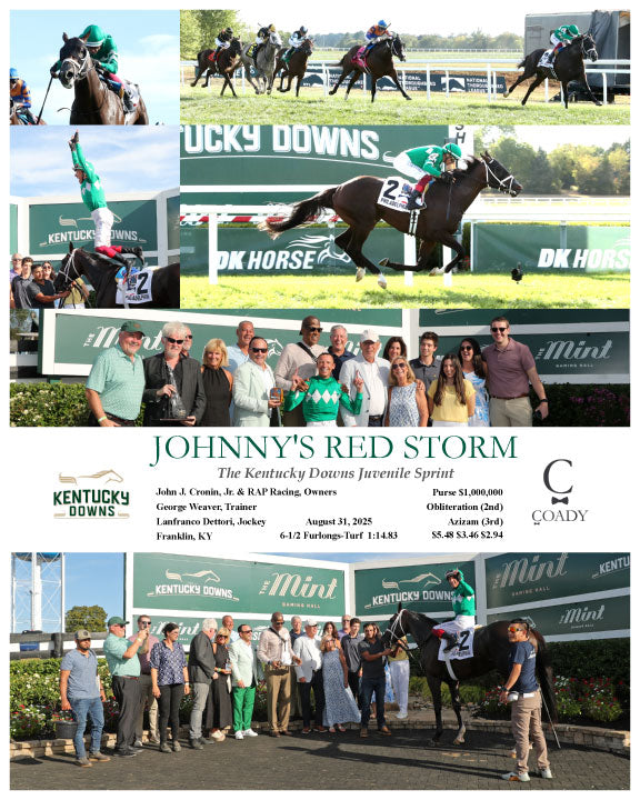 JOHNNY'S RED STORM - The Kentucky Downs Juvenile Sprint - 08-31-25 - R09 - KD - Coady Media - Kurtis Coady Photography
