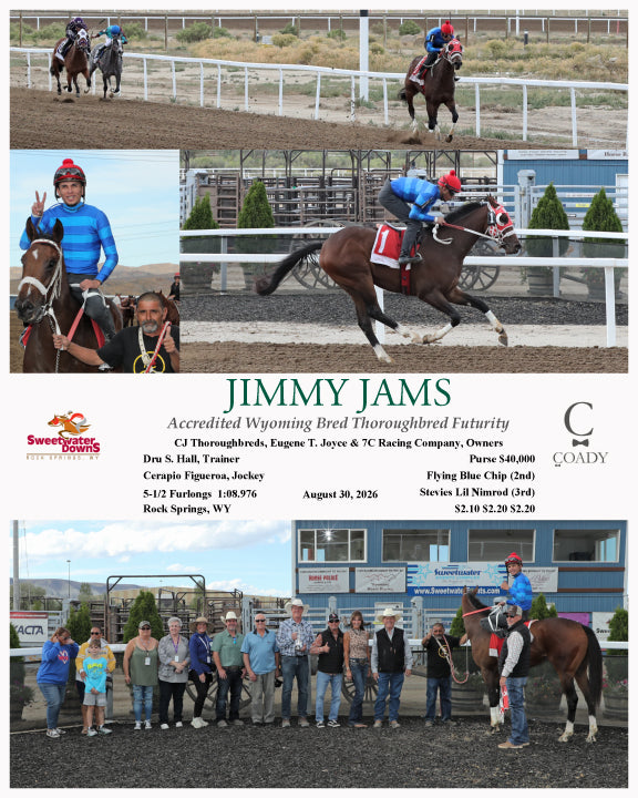 JIMMY JAMS - Accredited Wyoming Bred Thoroughbred Futurity - 08-30-26 - R09 - SWF