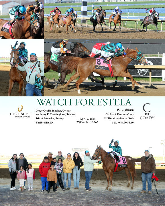WATCH FOR ESTELA - 04-07-26 - R09 - IND - Coady Media - Kurtis Coady Photography