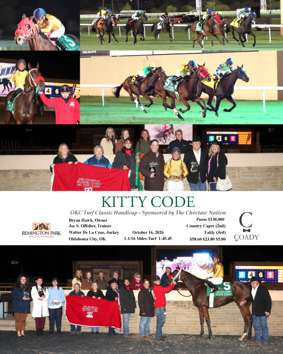 KITTY CODE - OKC Turf Classic Handicap - Sponsored by The Choctaw Nation - 10-16-26 - R10 - RP