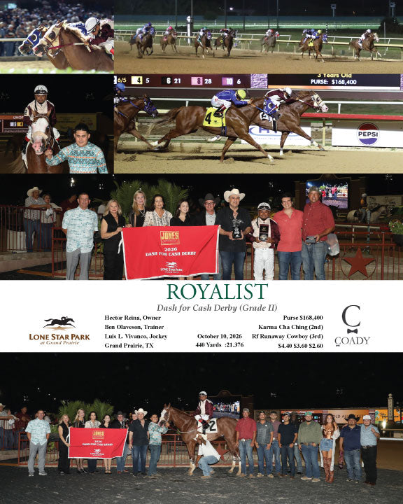 ROYALIST - 101026 - Race 10 - LS Dash for Cash Derby (Grade II)