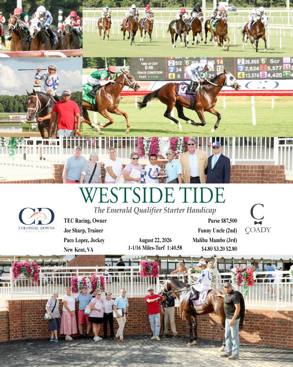 WESTSIDE TIDE - The Emerald Qualifier Starter Handicap - 08-22-26 - R11 - CNL
