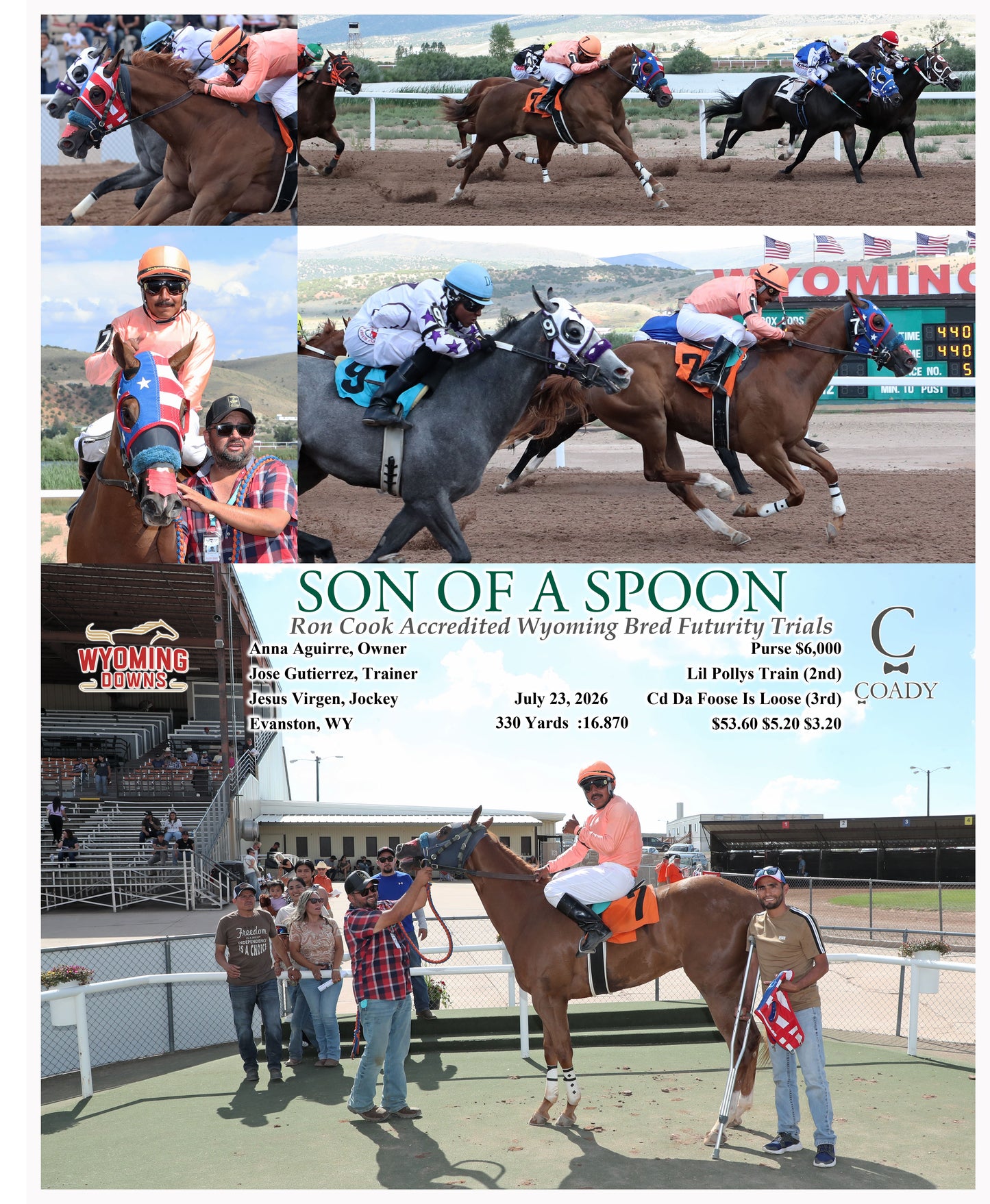 SON OF A SPOON - Ron Cook Accredited Wyoming Bred Futurity Trials - 07-23-26 - R05 - WYO