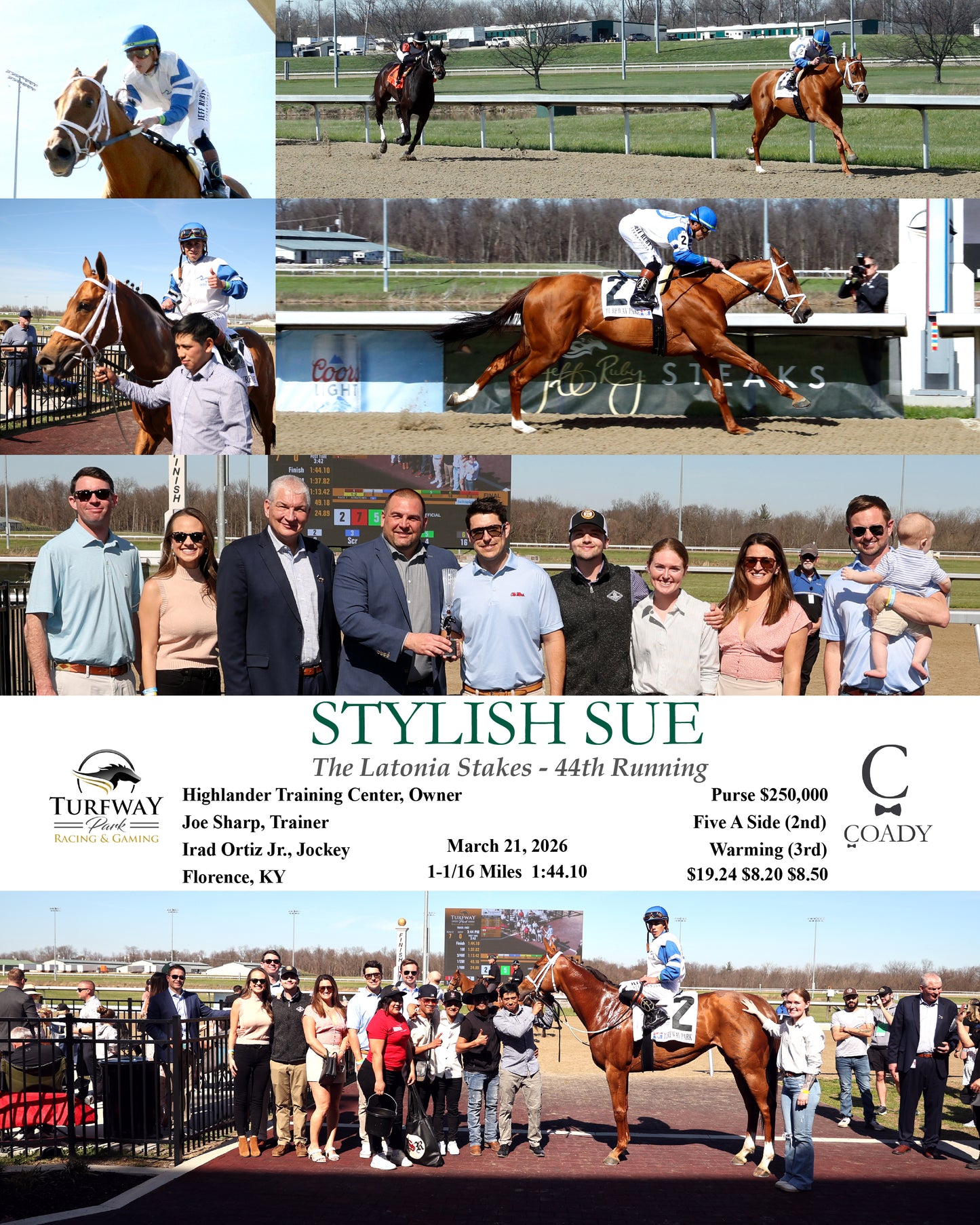 STYLISH SUE - Latonia Stakes - 44th Running - 03-21-26 - R07 - TP - Coady Media - Kurtis Coady Photography