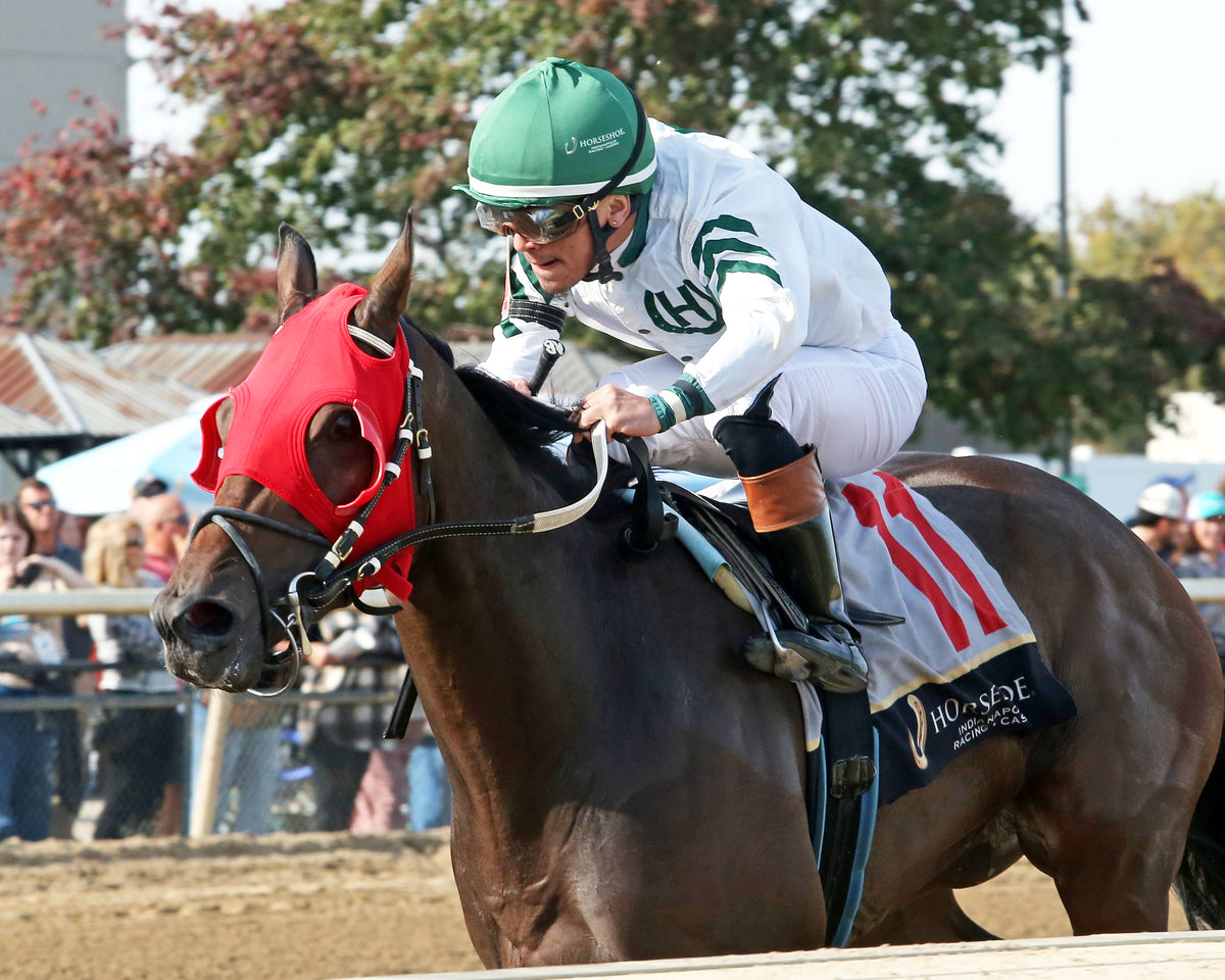 SOCORRO'S PRAYER - Unreachable Star - 7th Running - 10-24-26 - R07 - Horseshoe Indiana - Inside Finish 01 - Devin Hall - Coady Media - Kurtis Coady Photography