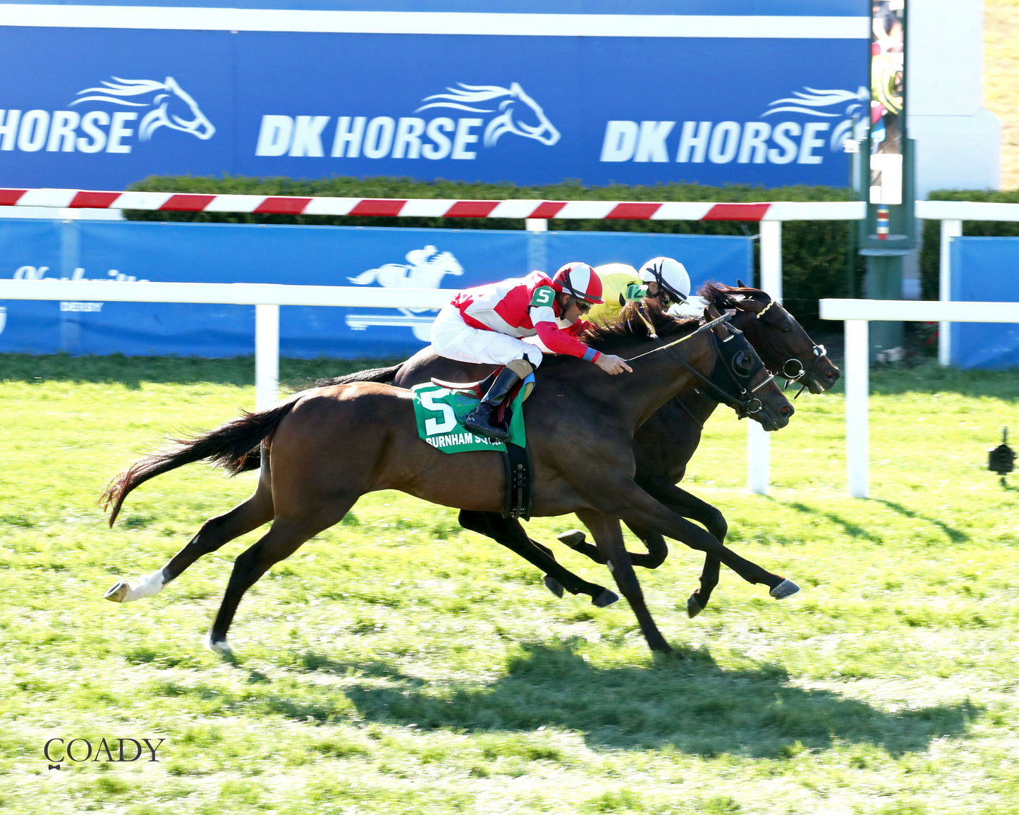 WIMBLEDON HAWKEYE - DK Horse Nashville Derby Invitational Stakes - 08-30-25 - Aerial Finish 01 - Coady Media - Kurtis Coady Photography
