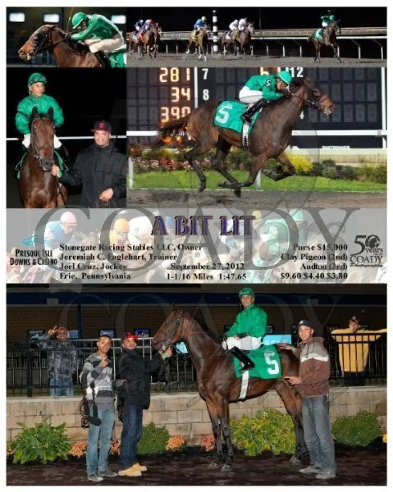 A Bit Lit - 092712 Race 07 Presque Isle Downs