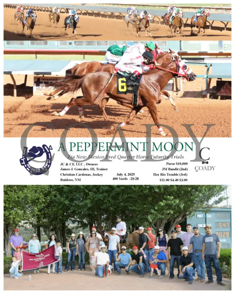 A PEPPERMINT MOON - Zia New Mexico Bred Quarter Horse Futurity Trials - 07-04-25 - R12 - RUI Ruidoso Downs