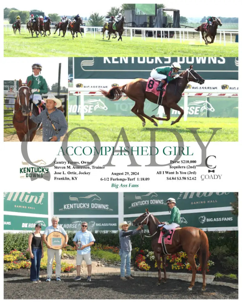 Accomplished Girl - 08-29-24 R08 Kd Kentucky Downs