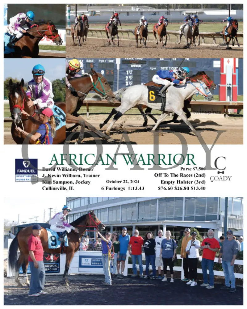 African Warrior - 10-22-24 R06 Fan Fanduel Sportsbook Horse Racing