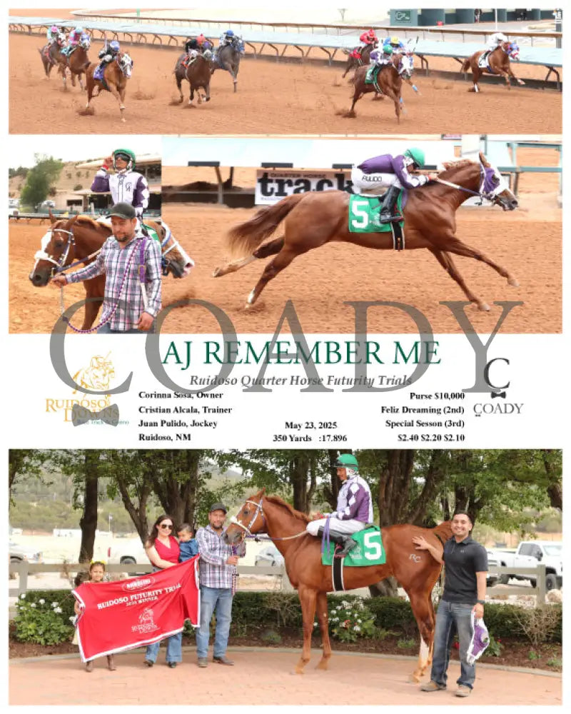 AJ REMEMBER ME - Ruidoso Quarter Horse Futurity Trials - 05-23-25 - R10 - RUI Ruidoso Downs