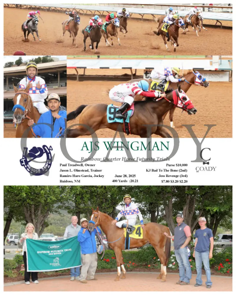 AJS WINGMAN - Rainbow Quarter Horse Futurity Trials - 06-28-25 - R14 - RUI Ruidoso Downs