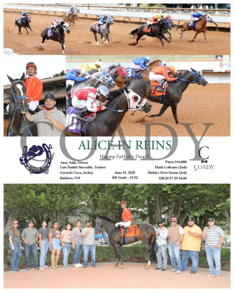 ALICE IN REINS - Happy Father’s Day!!! - 06-15-25 - R05 - RUI Ruidoso Downs