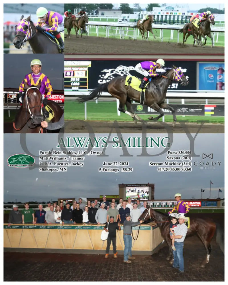 Always Smiling - 06-27-24 R06 Cby Canterbury Park