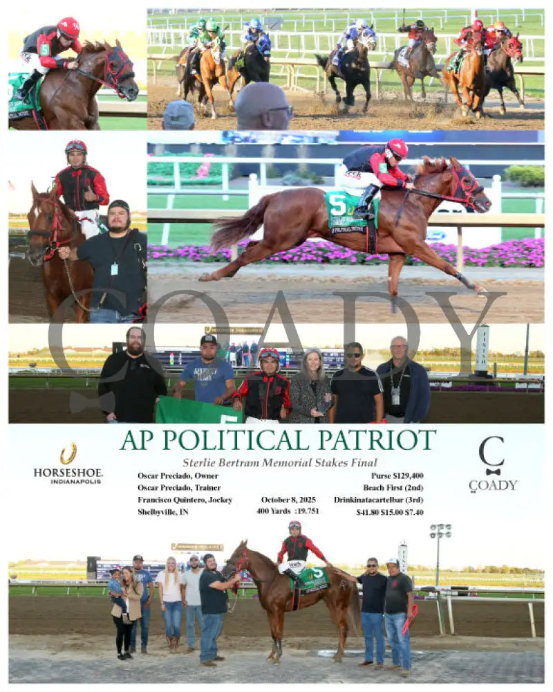 AP POLITICAL PATRIOT - Sterlie Bertram Memorial Stakes Final - 10-08-25 - R09 - IND Indiana Grand