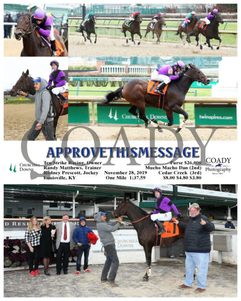 Approvethismessage - 11-28-19 R03 Cd Churchill Downs