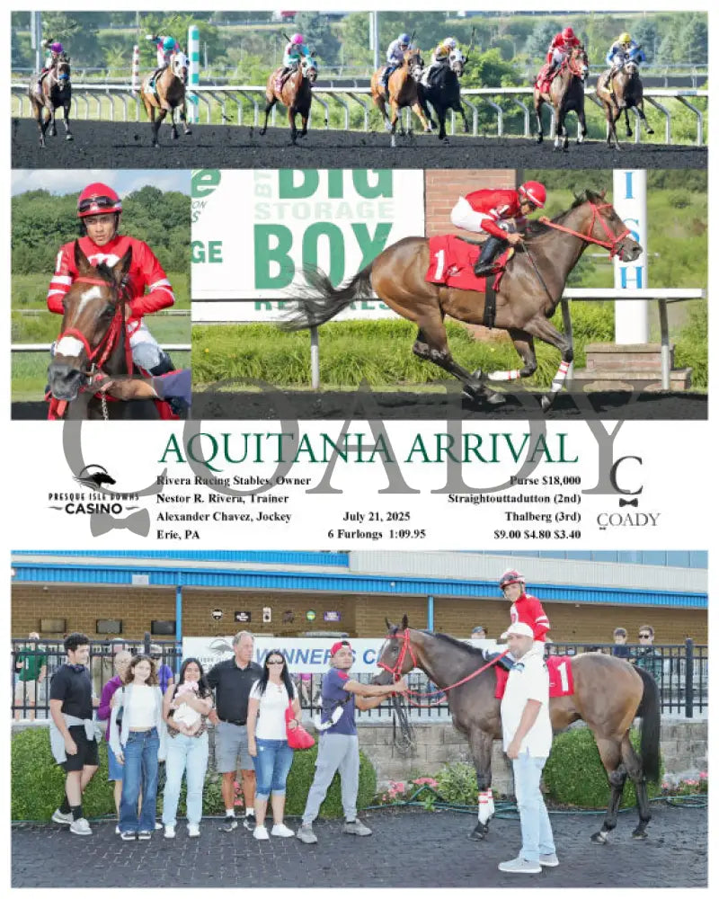 AQUITANIA ARRIVAL - 07-21-25 - R06 - PID Presque Isle Downs